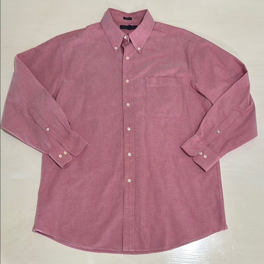 Tommy Hilfiger Pink Oxford Longsleeve. Men L like new condition. Preppy classic!